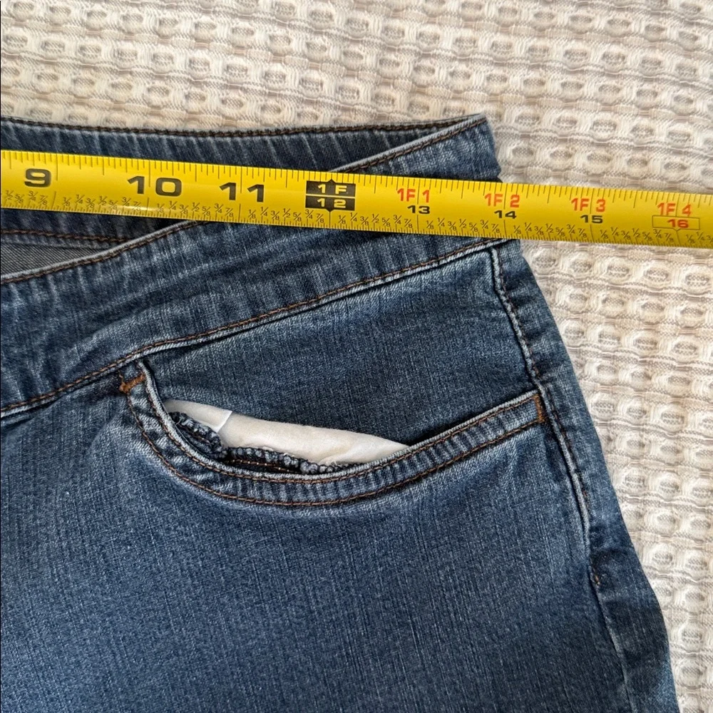 Eileen Fisher Dark Blue Straight Leg Jeans - Picture 4 of 7